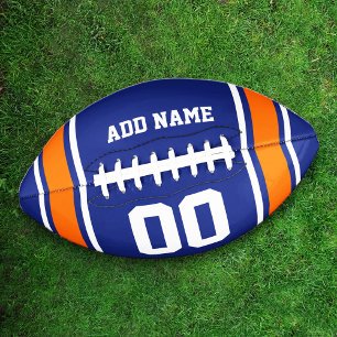 Football Jersey Blue Orange Personalized