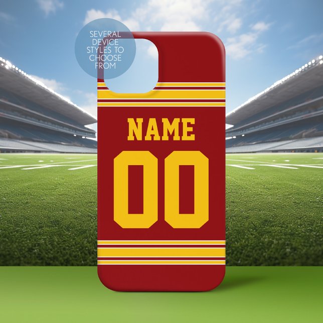 Football Jersey - Customize with Your Info Case-Mate iPhone Case (Personalized Phone Case with a Football Jersey Stripe Design)