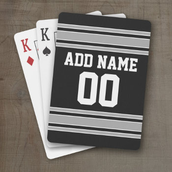 Football Jersey - Customize With Your Info Playing Cards by MyRazzleDazzle at Zazzle