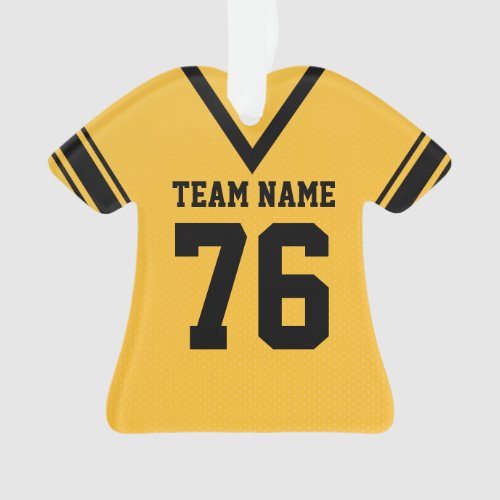 Football Jersey Gold Uniform with Photo Ornament