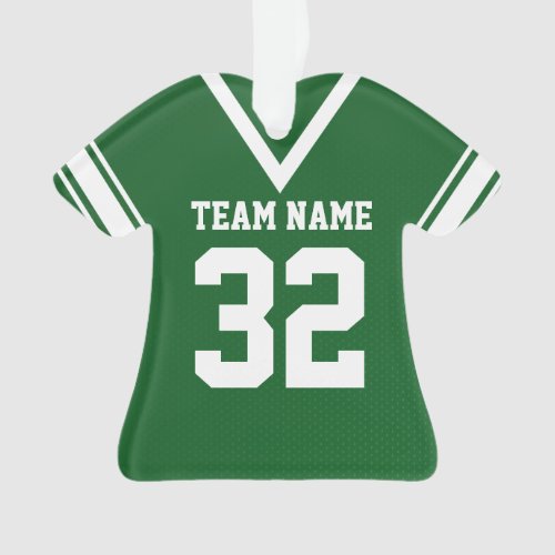 Football Jersey Green Uniform with Photo Ornament
