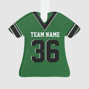 Football Jersey Green Uniform With Photo Ornament by tshirtmeshirt at Zazzle