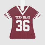 Football Jersey Maroon Uniform With Number Ornament at Zazzle