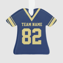 Football Jersey Navy Blue Gold Uniform with Photo