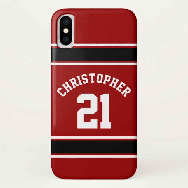 Football Jersey Novelty Personalized Name Case-Mate iPhone Case (Back)
