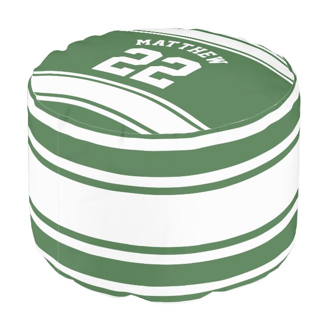 Football Jersey Novelty Personalized Name Pouf (Angled Back)