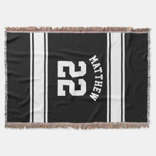 Football Jersey Novelty Personalized Name Throw Blanket