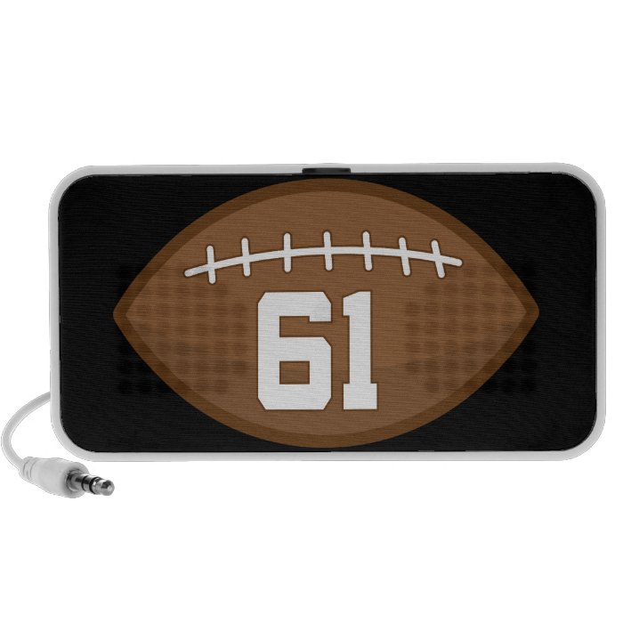 Football Jersey Number 61 Gift Idea Notebook Speakers