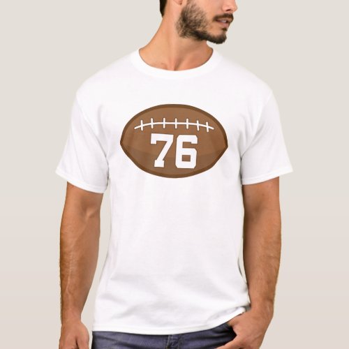 Football Jersey Number 76 Gift Idea T_Shirt