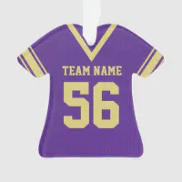 Football Jersey Purple Gold Uniform With Photo Ornament