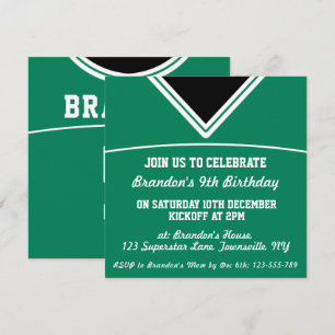 Football Jersey Themed Party Invite Template, LAX