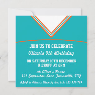 Football Jersey Themed Party Invite Template, LAX