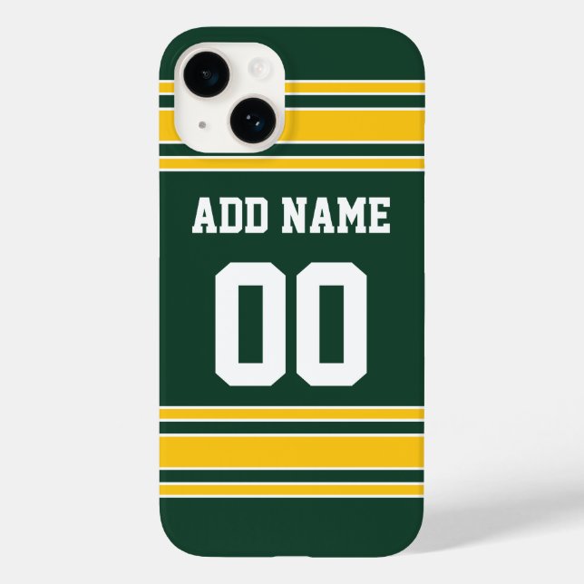 Football Jersey with Custom Name Number Case-Mate iPhone Case (Back)