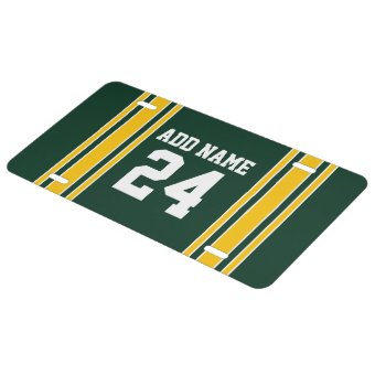 Football Jersey with Custom Name Number License Plate | Zazzle