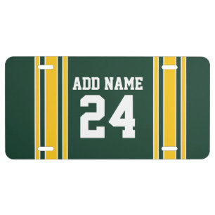 Football Jersey with Custom Name Number License Plate