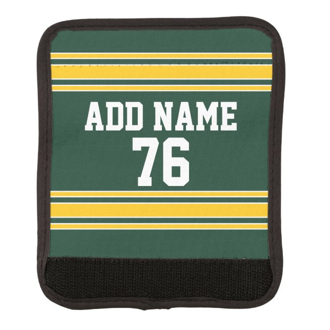Football Jersey with Custom Name Number Luggage Handle Wrap (Front)