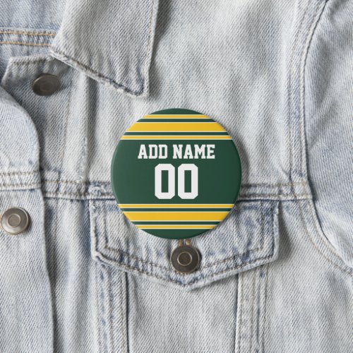 Football Jersey with Custom Name Number Pinback Button