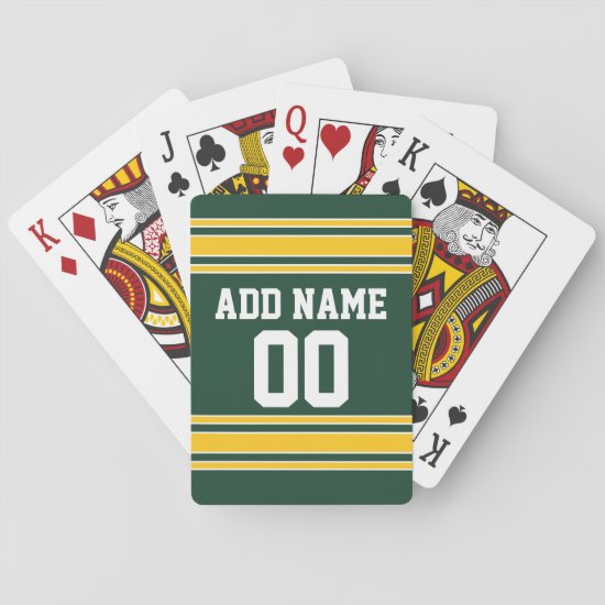 Football Jersey with Custom Name Number Playing Cards