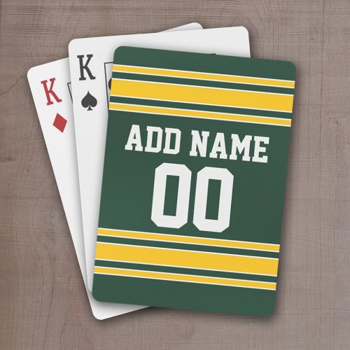 Football Jersey with Custom Name Number Poker Cards