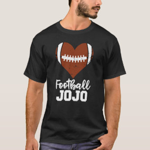 Football Jojo Football Heart Grandma Jojo T-Shirt
