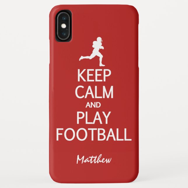 Football Keep Calm custom name & color phone cases (Back)