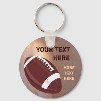 Football Keychain by Customizables at Zazzle