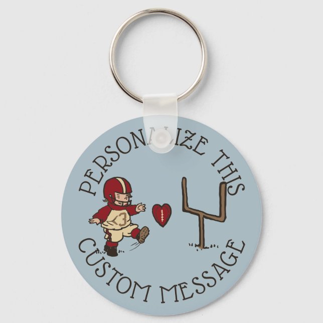 Football Kick Heart Keychain (Front)
