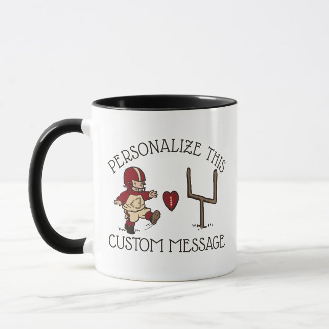 Football Kick Heart Mug (Left)