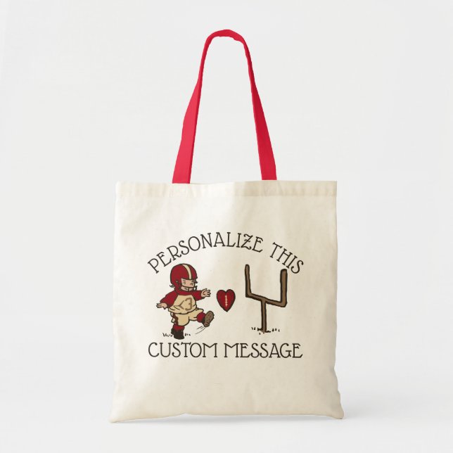 Football Kick Heart Tote Bag (Front)