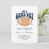 Football Kick Off Boy 1st Birthday Invitation | Zazzle