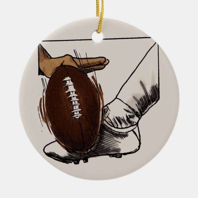 Football Kick T-shirts and Gifts Ceramic Ornament (Front)