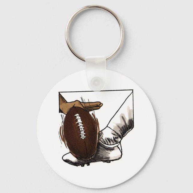 Football Kick T-shirts and Gifts Keychain (Front)