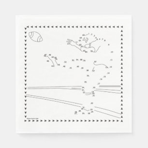 Football Kicker Connect The Dots Napkins