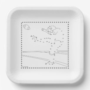 Football Kicker Connect The Dots Paper Plates