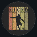 Football Kicker Periodic Table Elements Football P Classic Round Sticker<br><div class="desc">Football Kicker Periodic Table Elements Football Player</div>