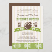 FOOTBALL KICKOFF COUPLES BABY SHOWER INVITATION (Front/Back)