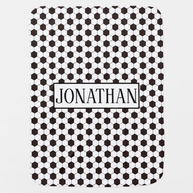 Football Kids Soccer pattern Footballer birthday Baby Blanket (Front)
