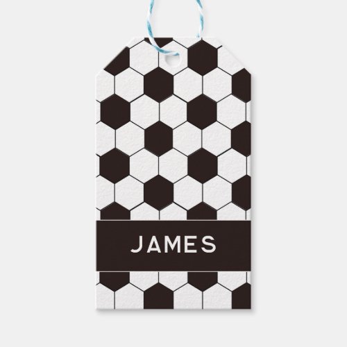 Football Kids Soccer pattern Footballer birthday Gift Tags