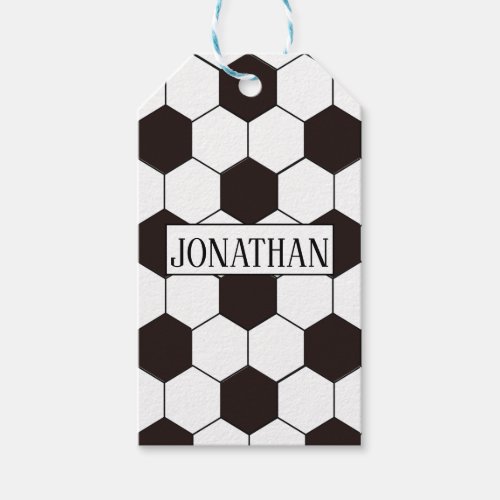 Football Kids Soccer pattern Footballer birthday Gift Tags