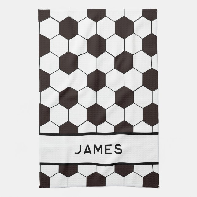 Football Kids Soccer pattern Footballer birthday Kitchen Towel (Vertical)