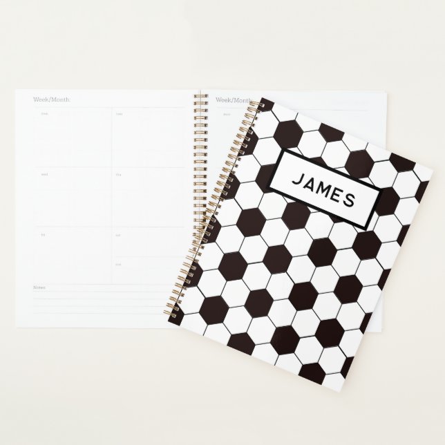 Football Kids Soccer pattern Footballer birthday Planner (Display)