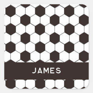 Football Kids Soccer pattern Footballer birthday Square Sticker