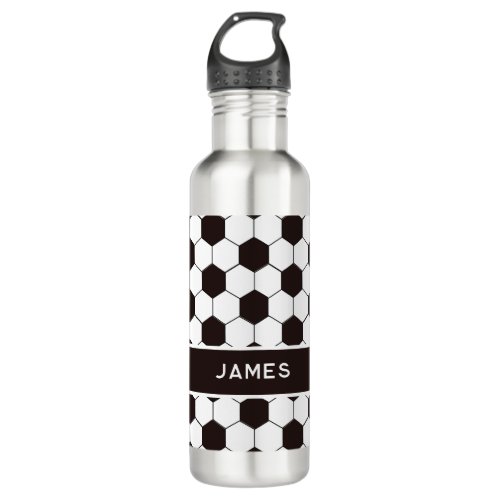 Football Kids Soccer pattern Footballer birthday Stainless Steel Water Bottle