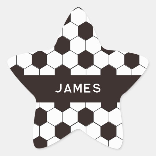 Football Kids Soccer pattern Footballer birthday Star Sticker