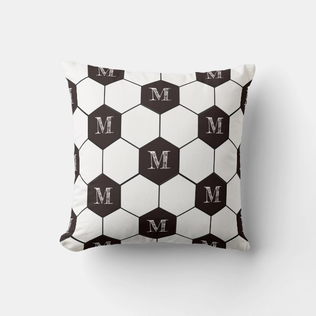 Football Kids Soccer pattern Footballer birthday Throw Pillow (Front)