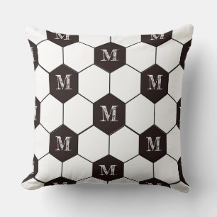 Football Kids Soccer pattern Footballer birthday Throw Pillow