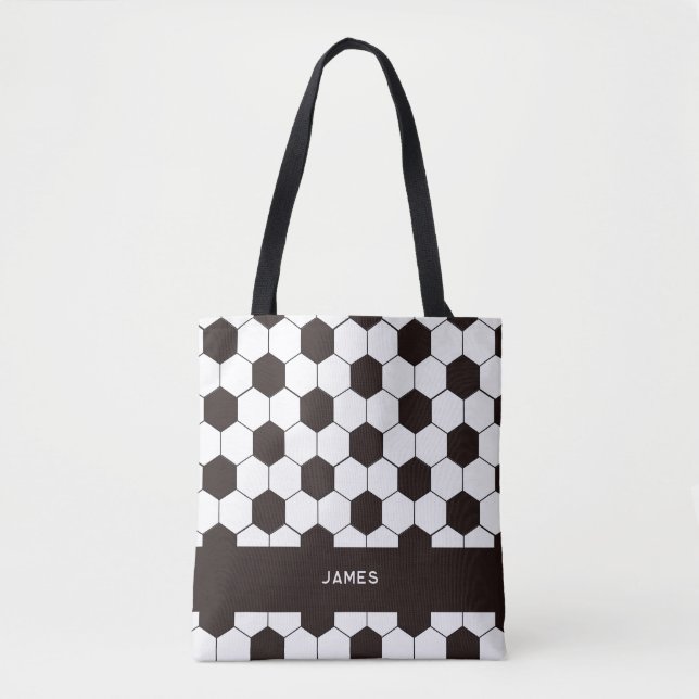 Football Kids Soccer pattern Footballer birthday Tote Bag (Front)