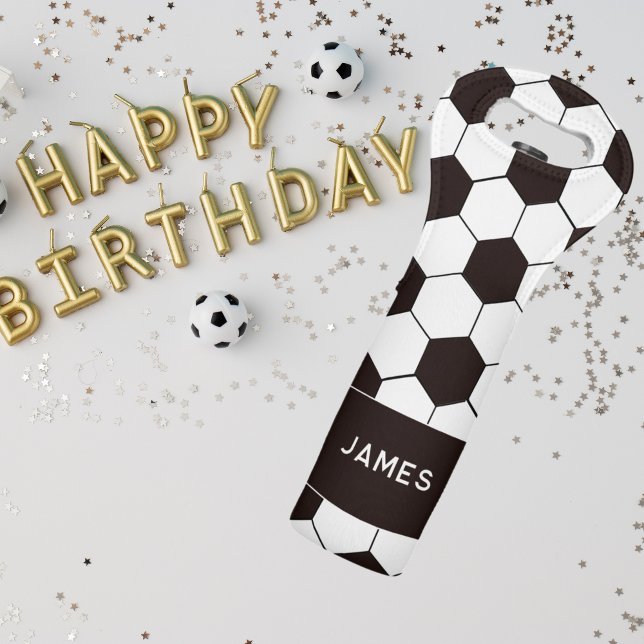 Football Kids Soccer pattern Footballer birthday Wine Bag (football soccer wine bag birthday party favour for football lover)