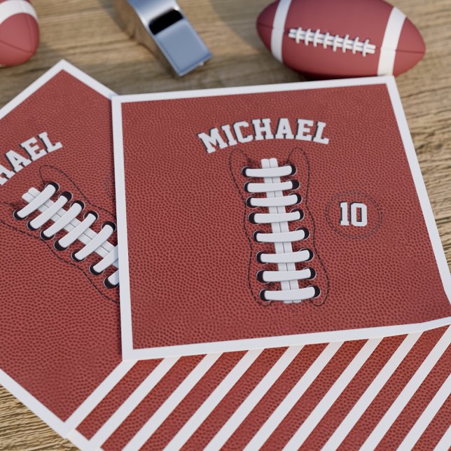 Football Kids Sports Birthday Party Napkins (Creator Uploaded)