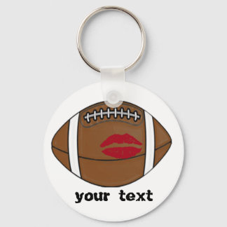 football kiss keychain